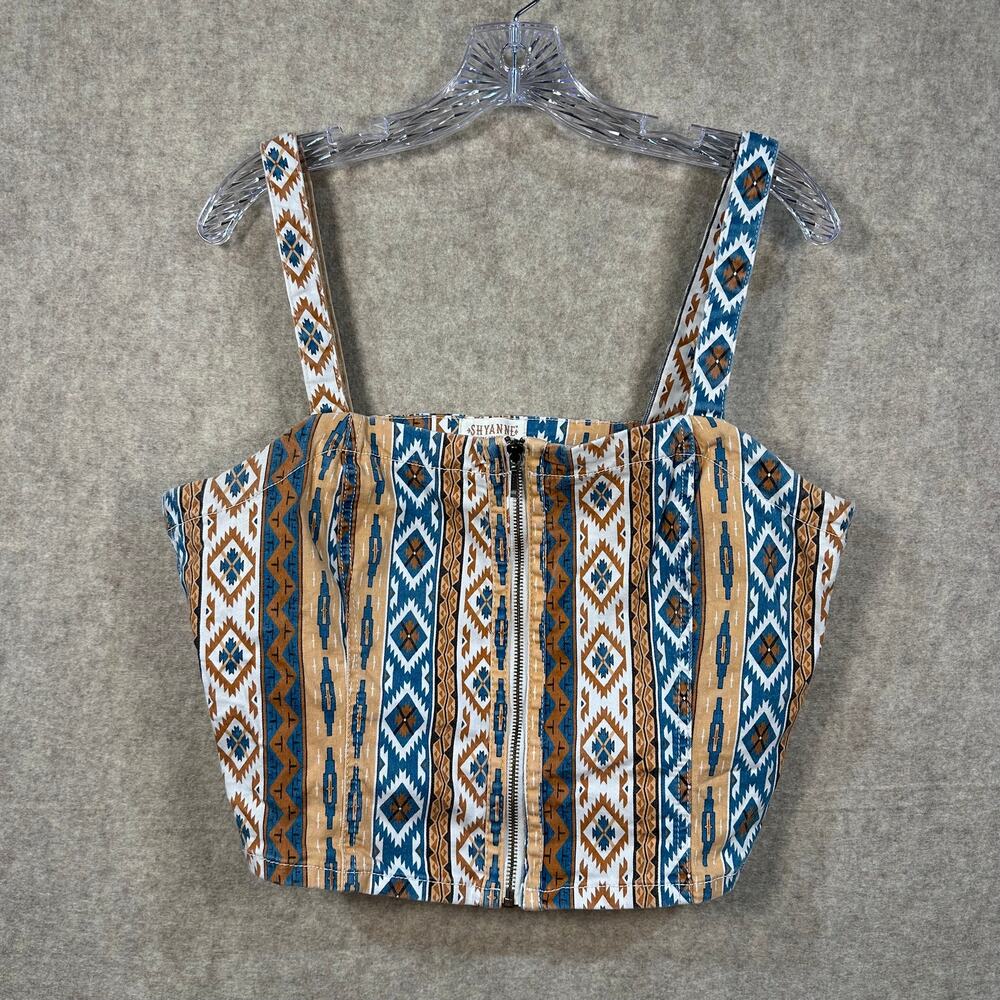 Shyanne - South western print - Cropped Tank Top - size XL